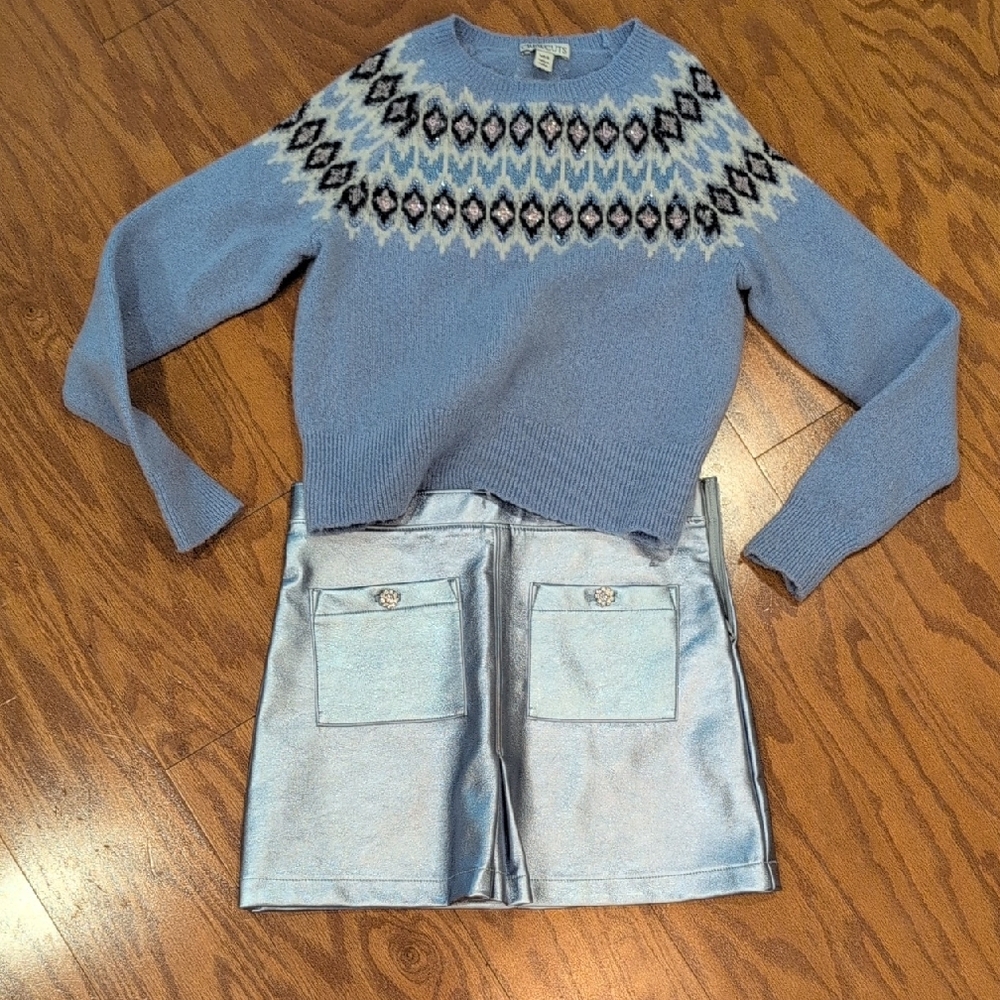 Crewcuts Blue and Silver Kids Matching Set